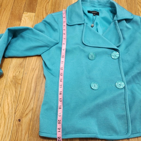 Talbots Double Breasted Grace Fit Blazer Cotton‎ Silk Blend - Picture 7 of 10